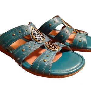 Clarks Artisan Wedge Sandals Size 9 Slip On